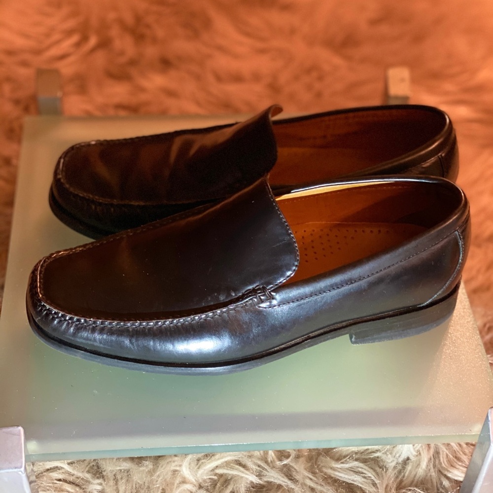 Cole Haan Black Leather Slip-on Loafers